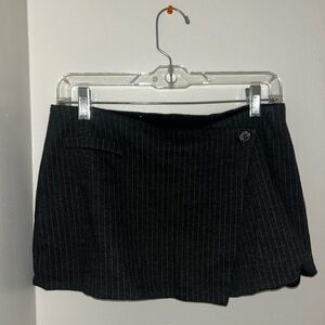 Zara Black Pinstripe Mini Skirt